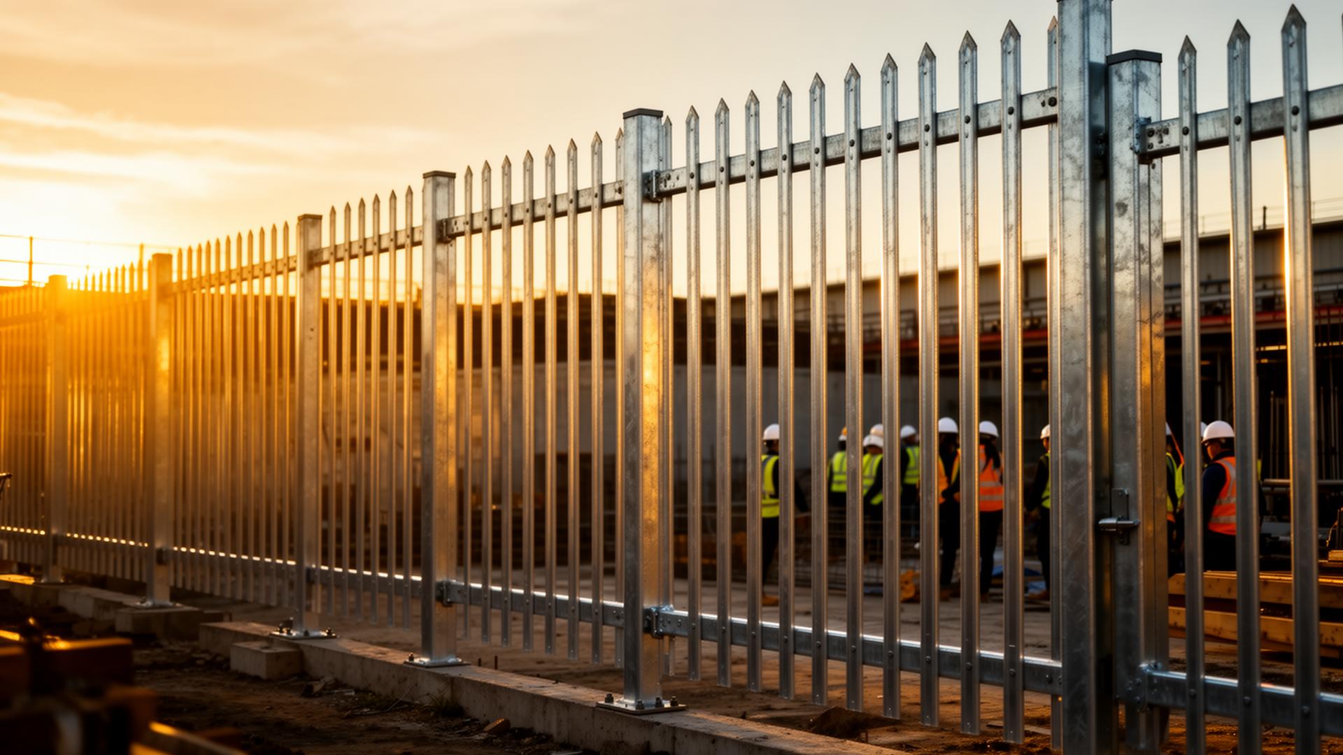 Cercamento galvanizado em canteiro de obras